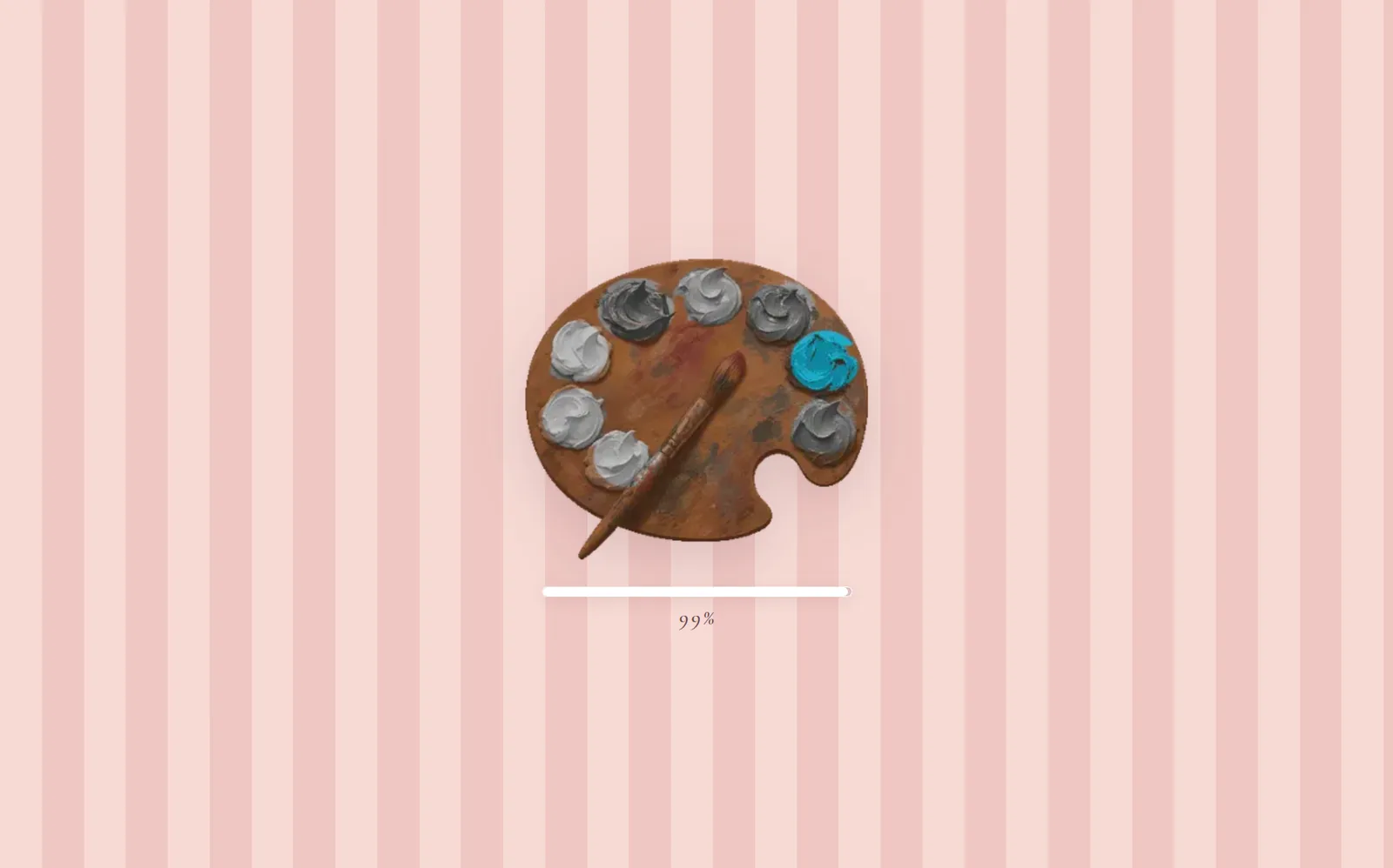Custom FAIAN Studio loading screen with painted palette graphic